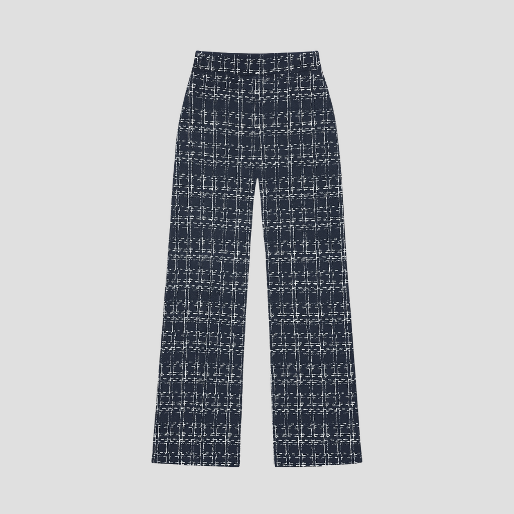 Vellison | Plaid Wide-Leg Trousers