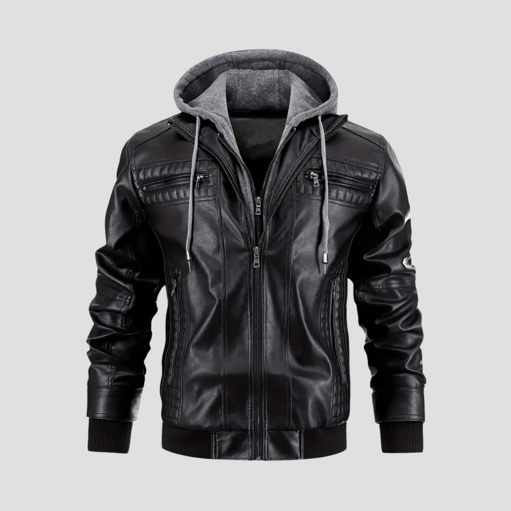 Vellison | Hooded Biker Jacket