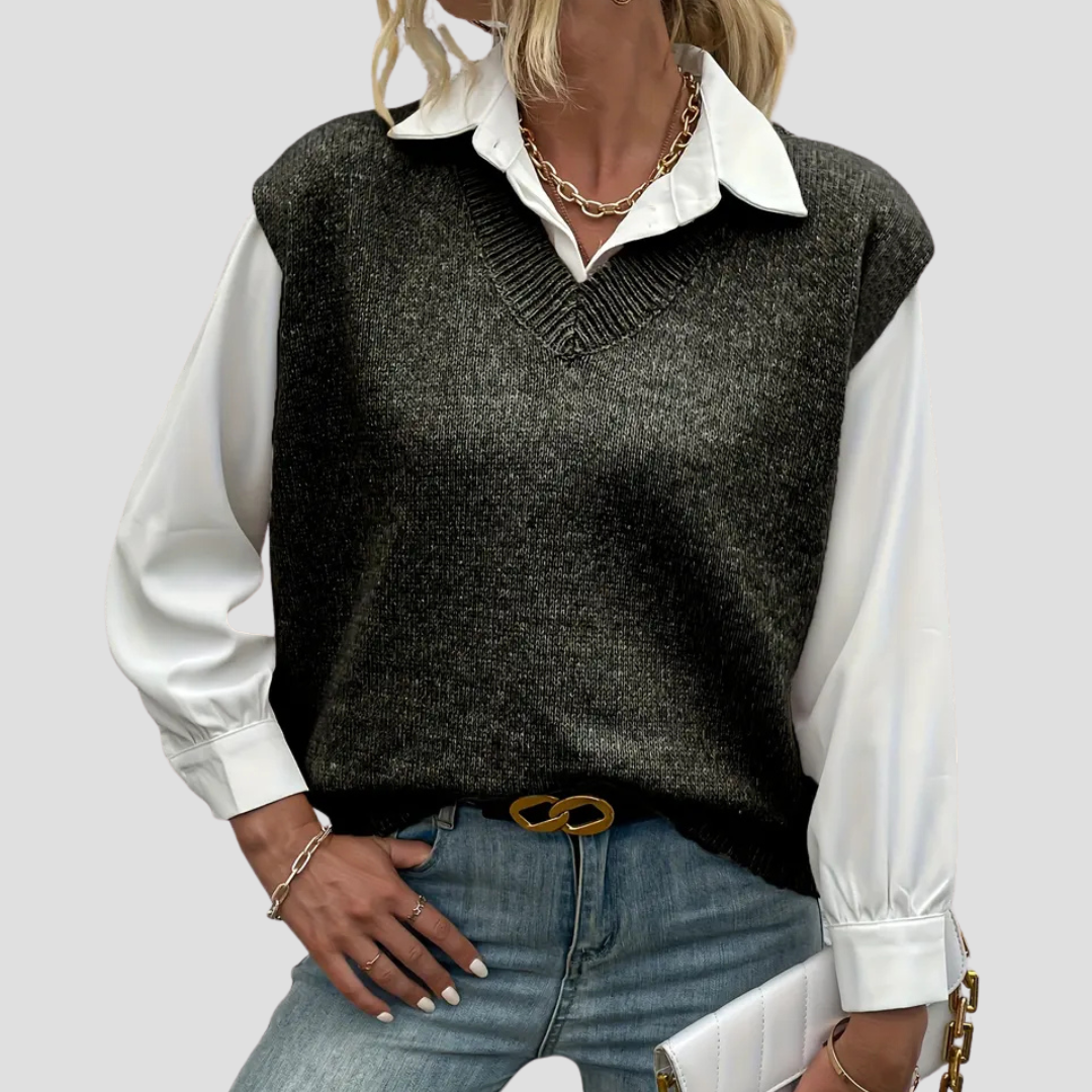 Vellison | V-Neck Knit Vest