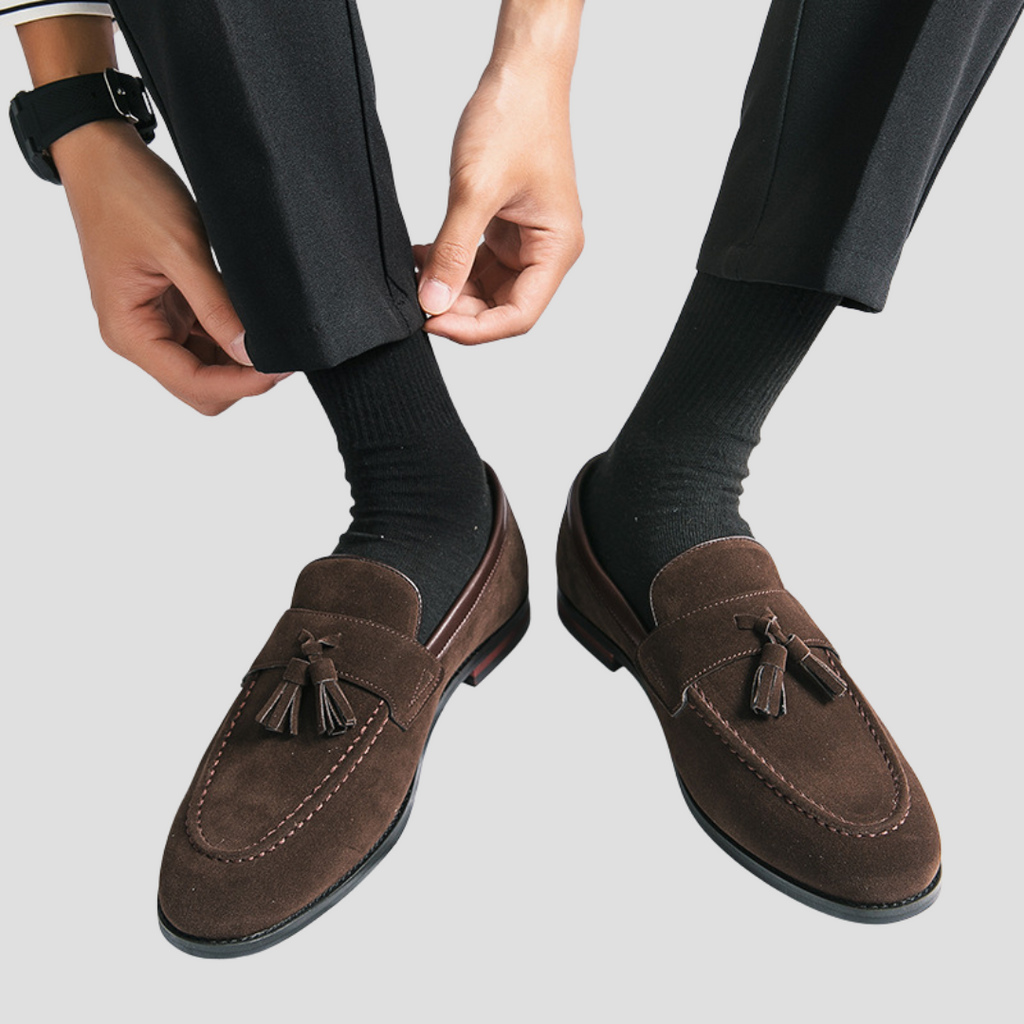 Vellison | Suede Tassel Loafers