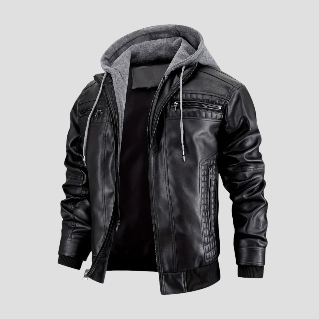 Vellison | Hooded Biker Jacket