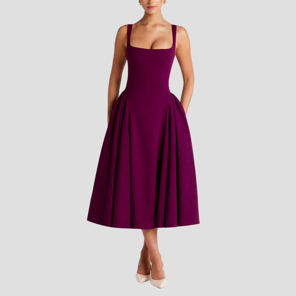 Vellison | Pleated Midi Dress