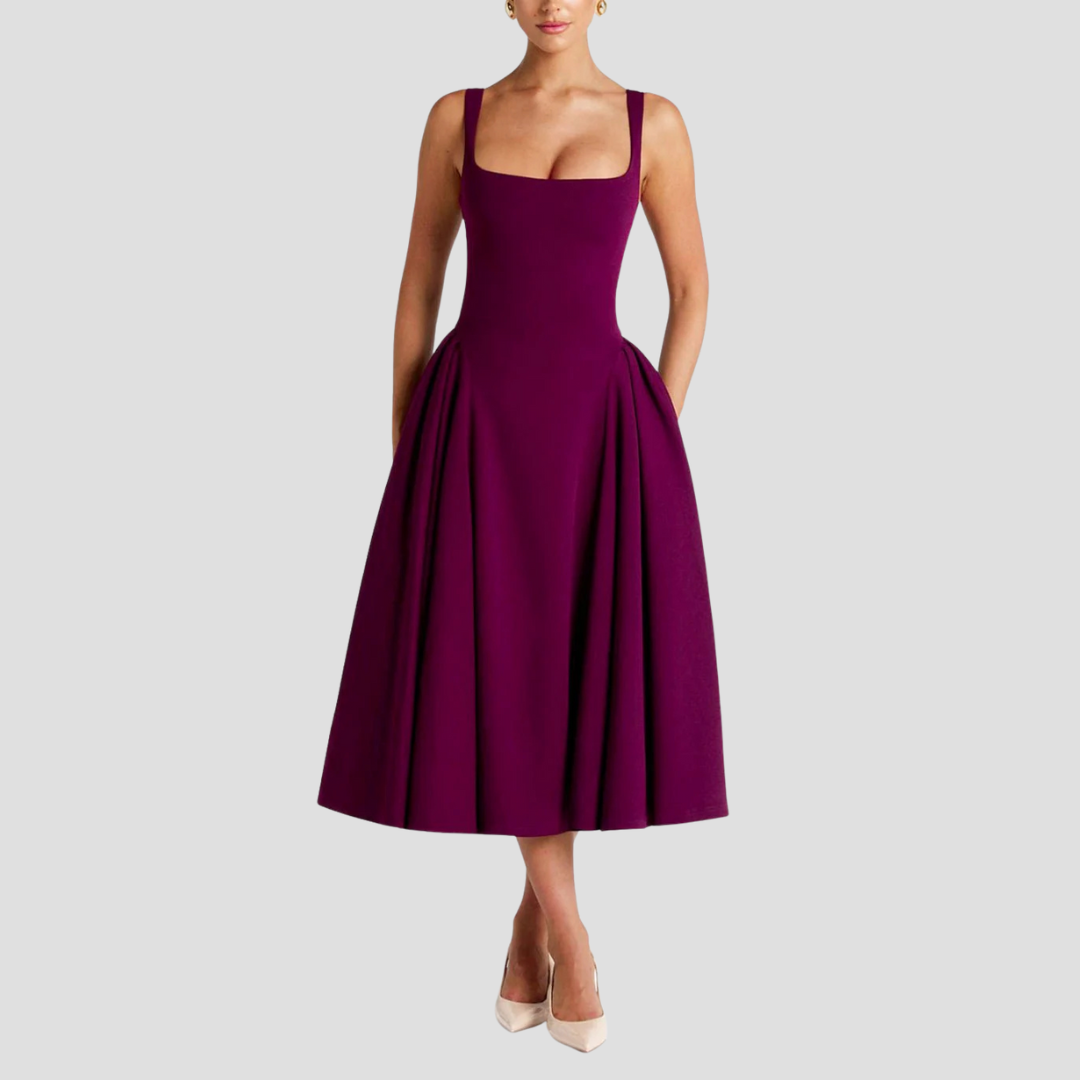 Vellison | Pleated Midi Dress