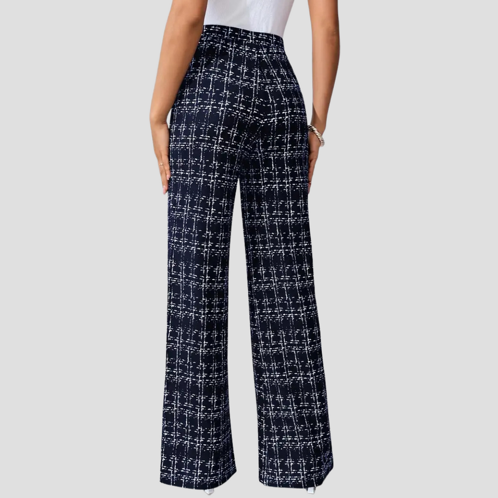 Vellison | Plaid Wide-Leg Trousers