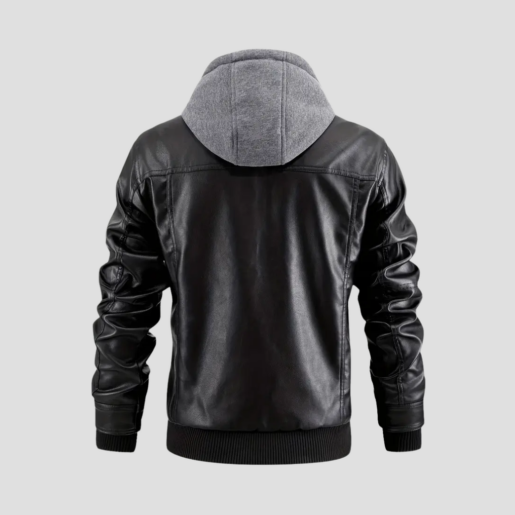 Vellison | Hooded Biker Jacket