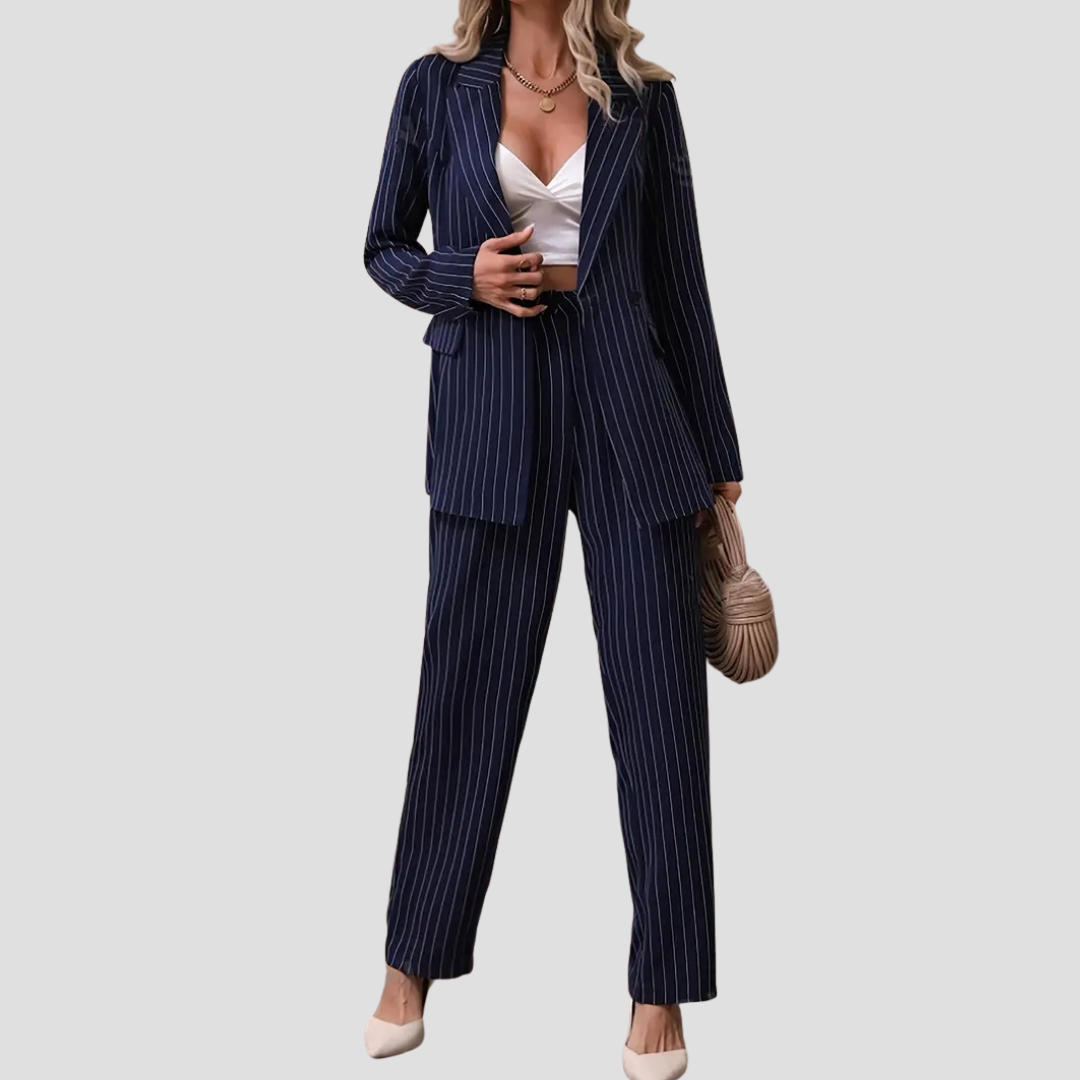 Vellison | Pinstripe Suit Set