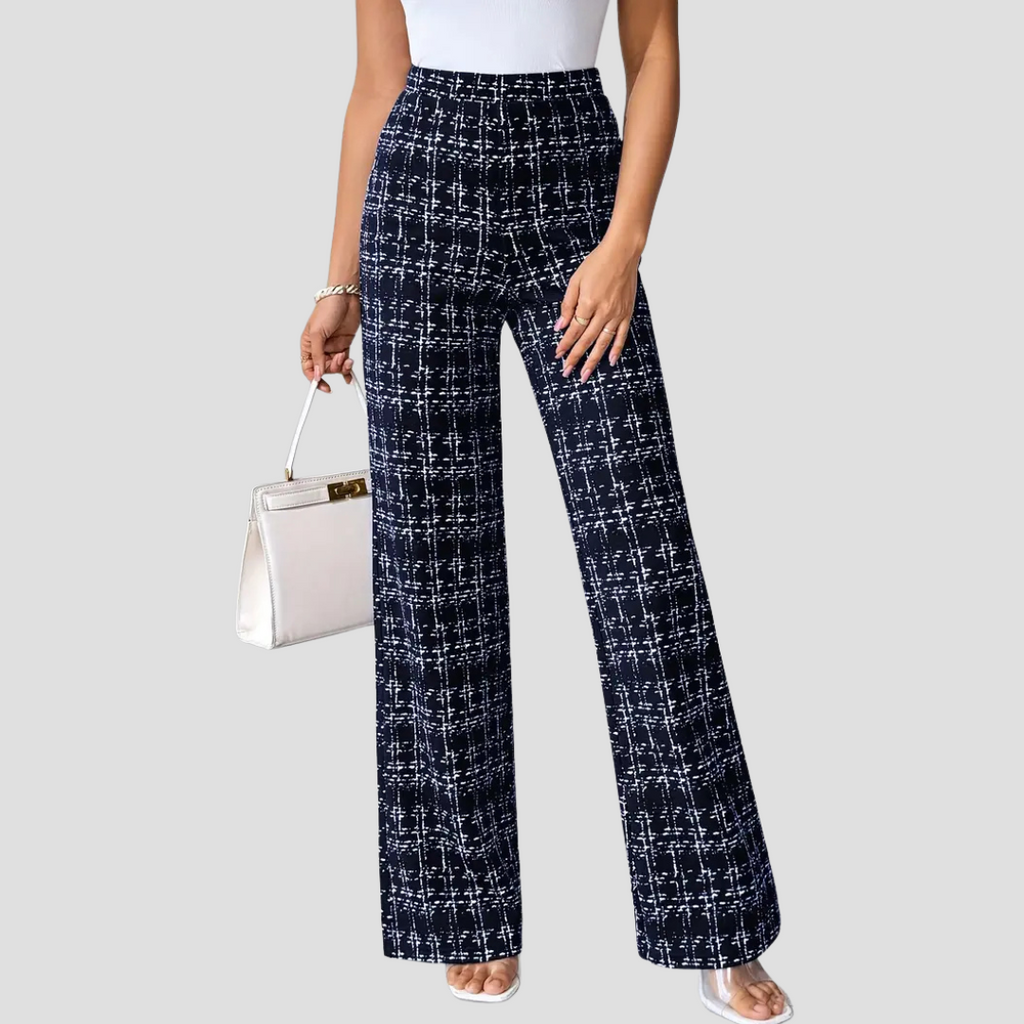 Vellison | Plaid Wide-Leg Trousers