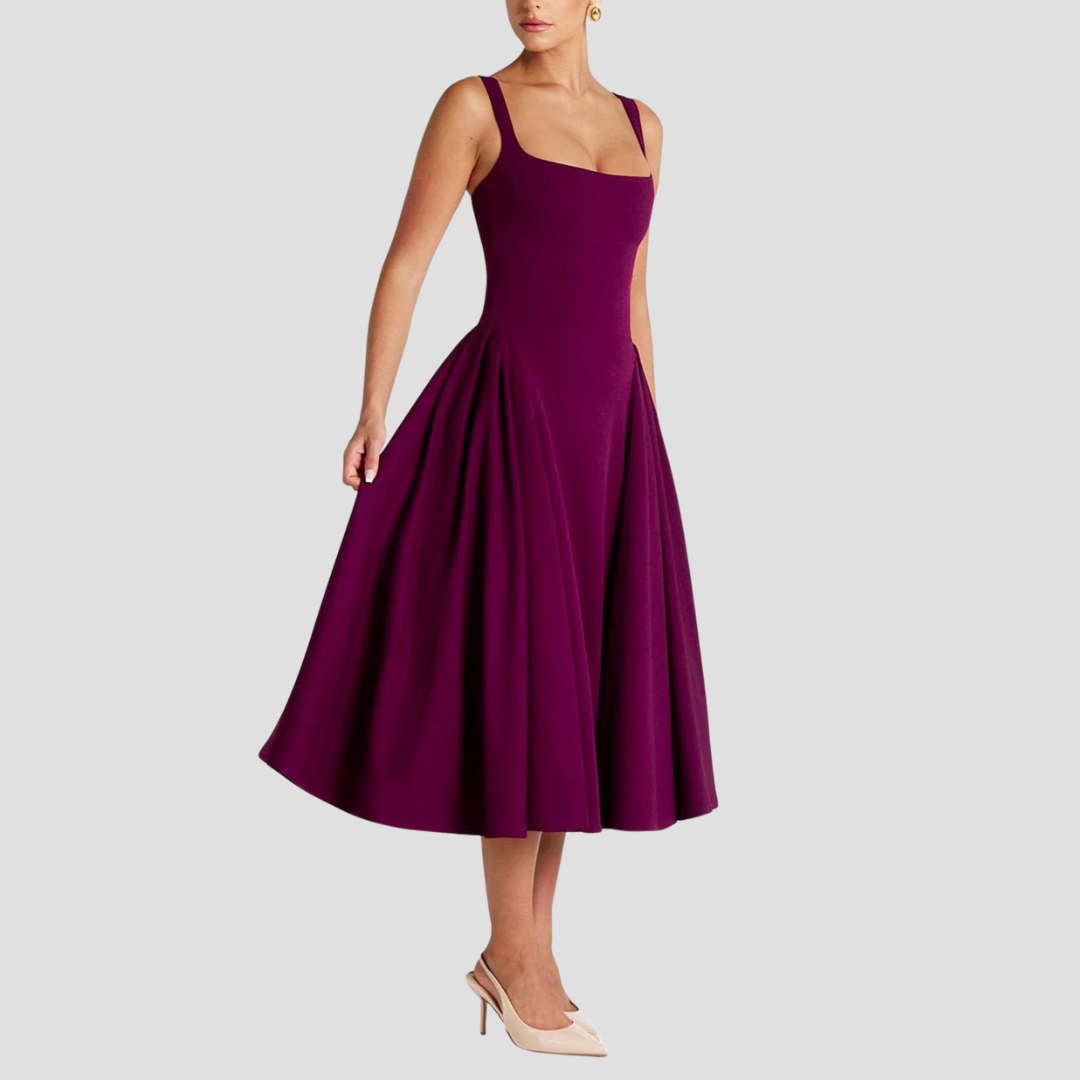 Vellison | Pleated Midi Dress