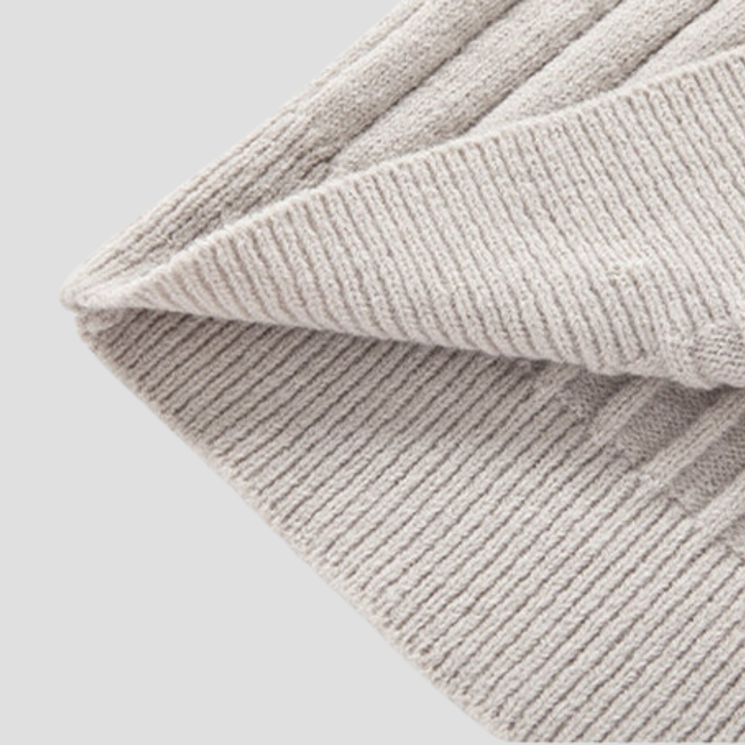 Vellison | Ribbed Half Zip Jumper