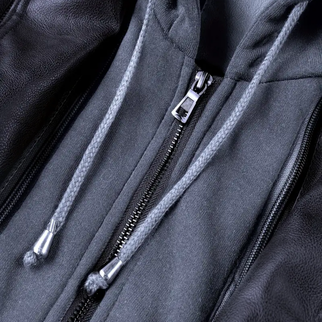 Vellison | Hooded Biker Jacket