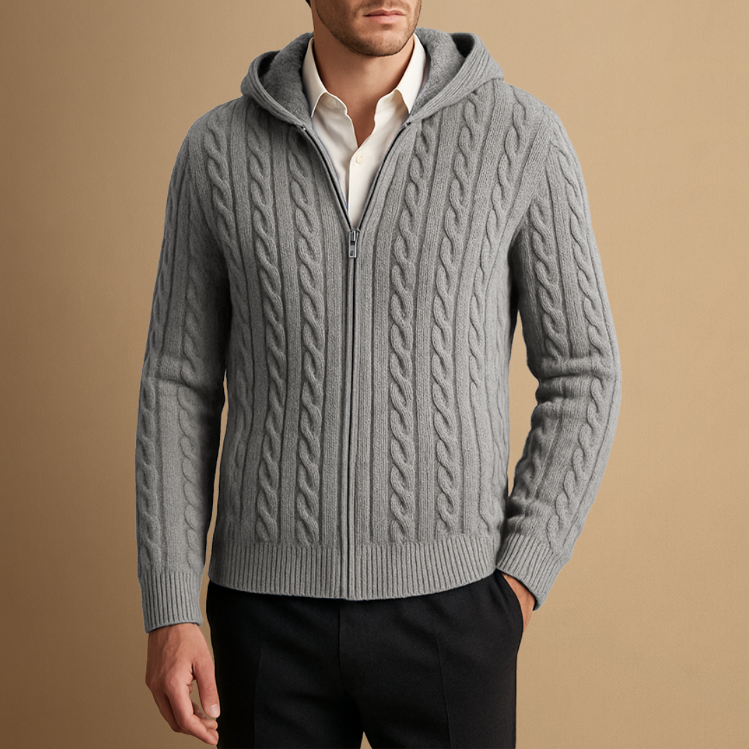 Vellison | Cashmere Hooded Cardigan