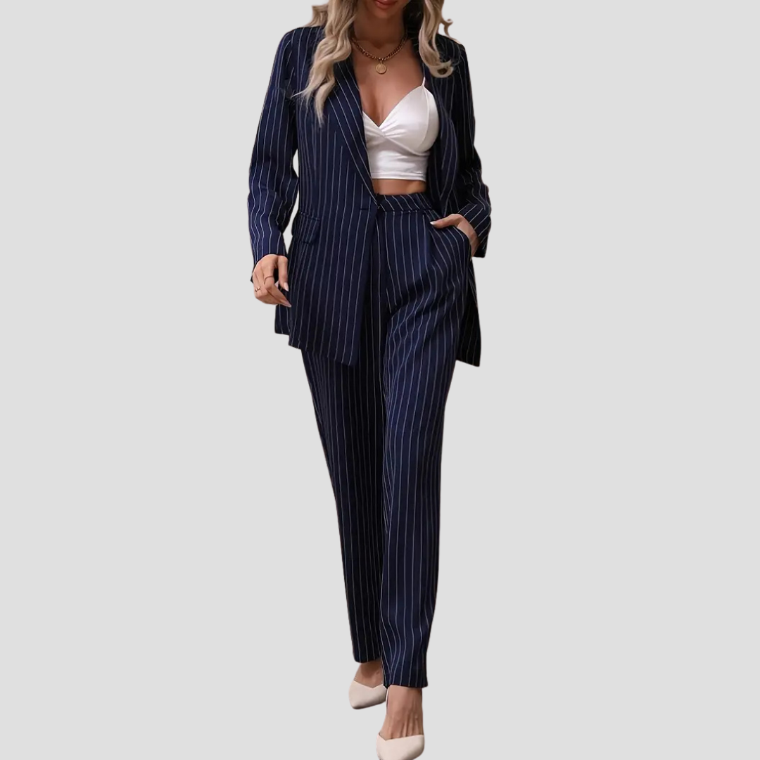 Vellison | Pinstripe Suit Set