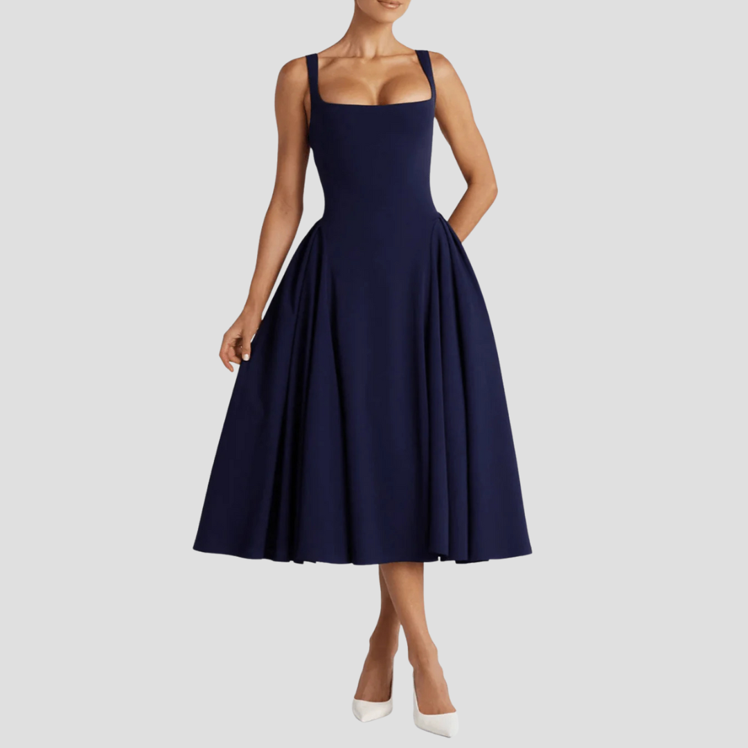 Vellison | Pleated Midi Dress
