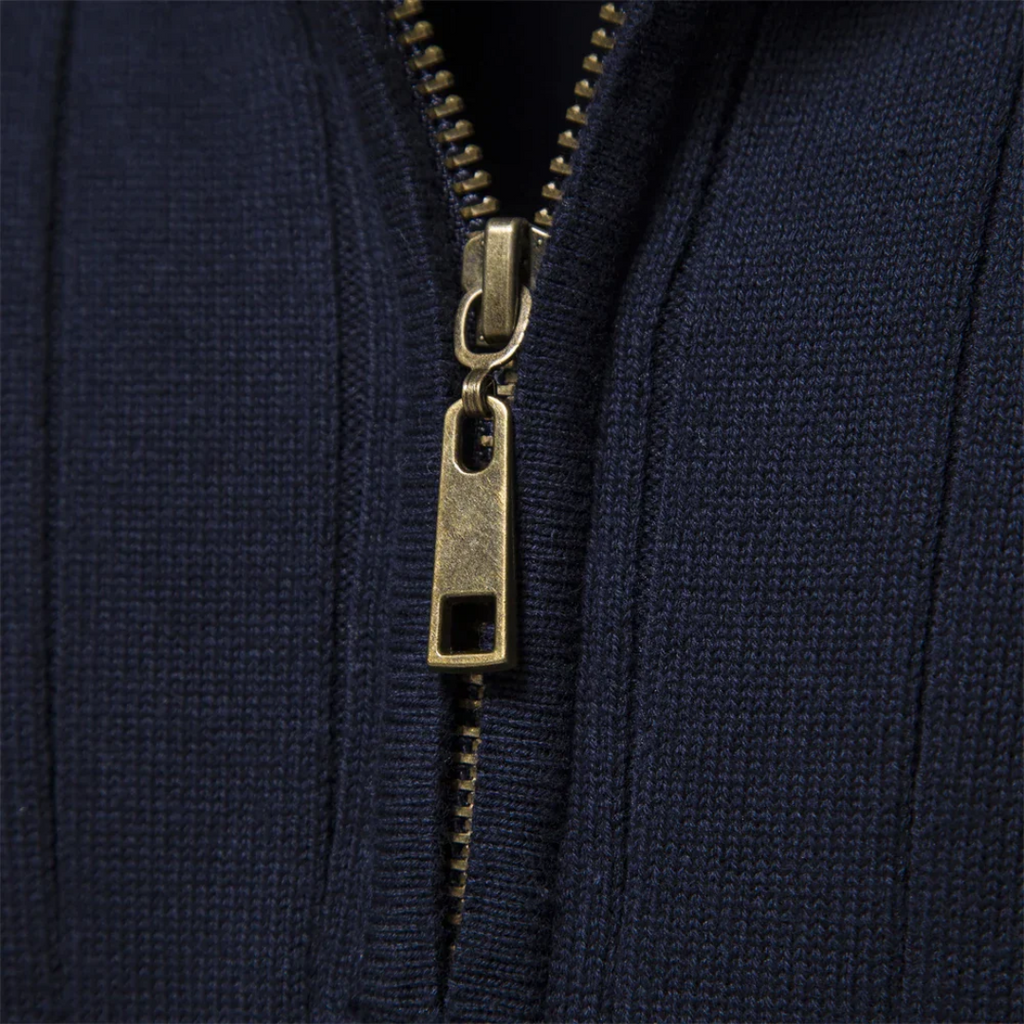 Vellison | Ribbed Quarter Zip Jumper