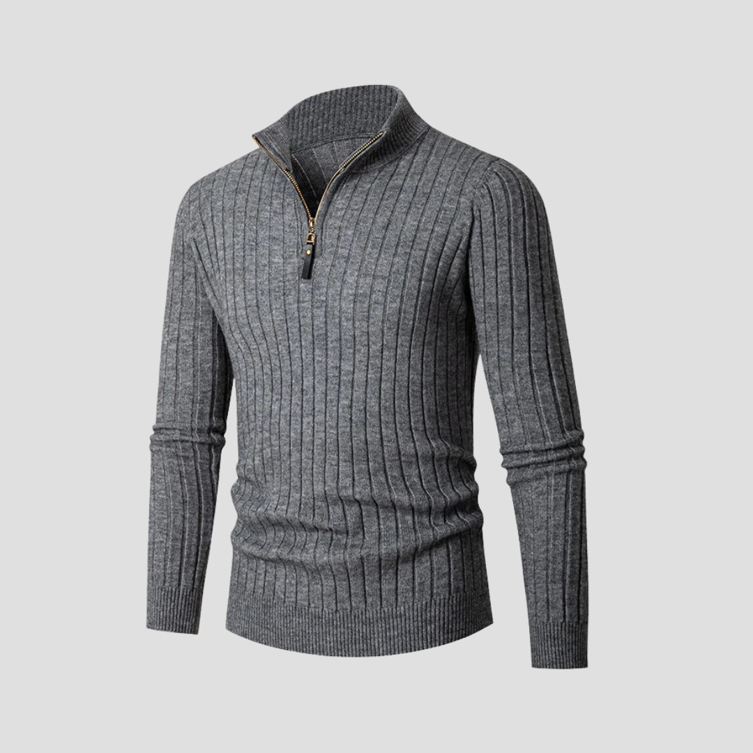 Vellison | Ribbed Half Zip Jumper