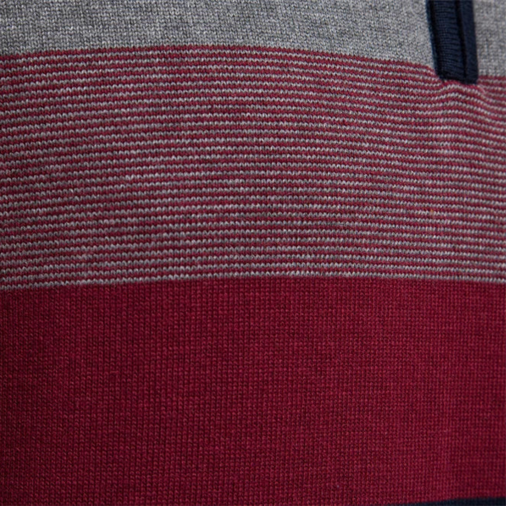 Vellison | Striped Quarter Jumper