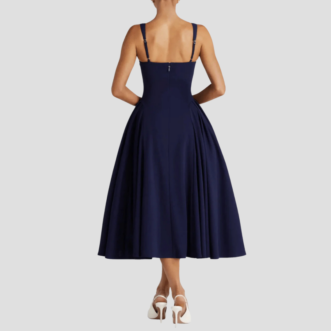 Vellison | Pleated Midi Dress
