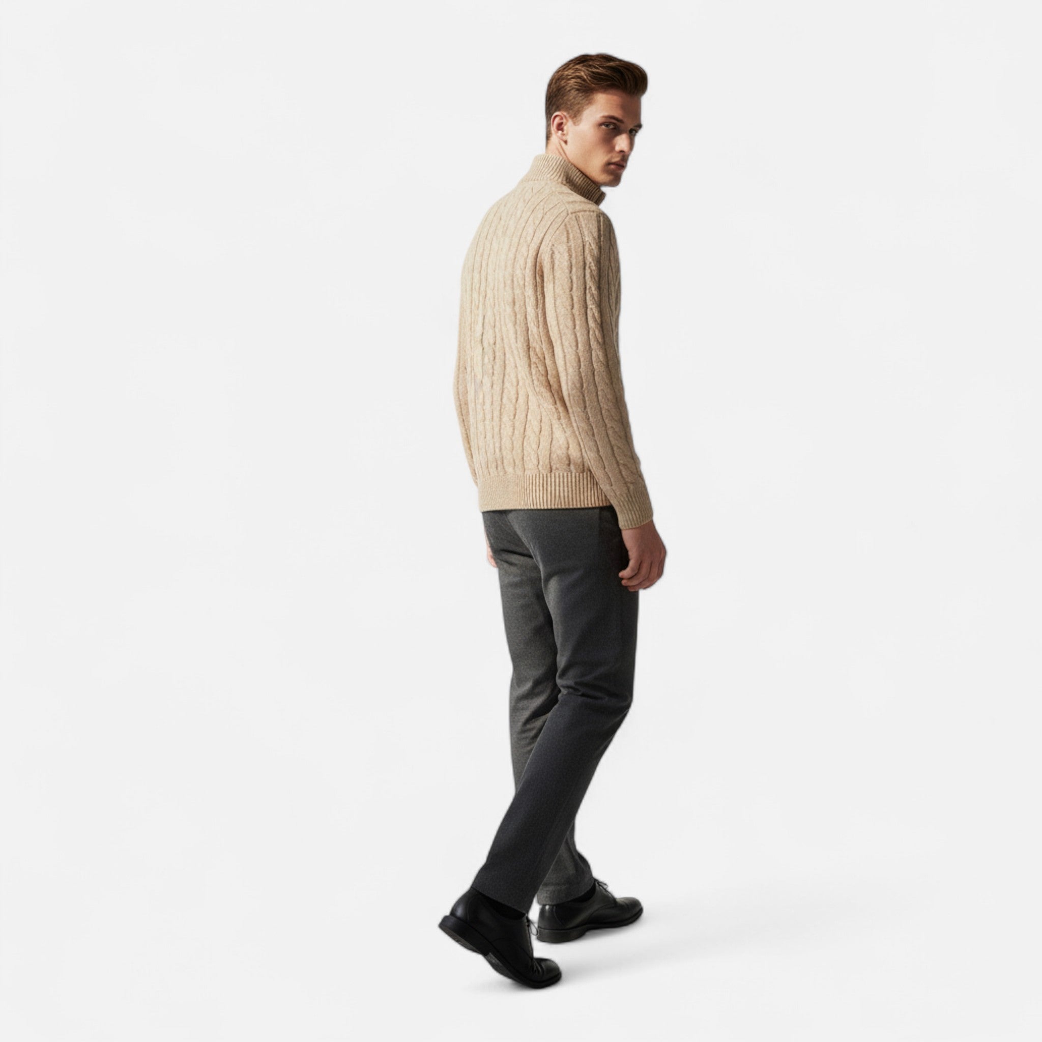 Vellison | Men’s Old Money Sweater – Timeless Half-Zip Classic