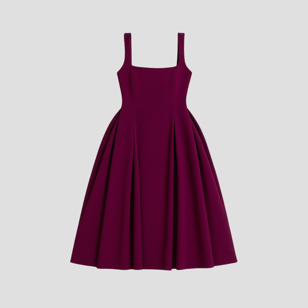 Vellison | Pleated Midi Dress