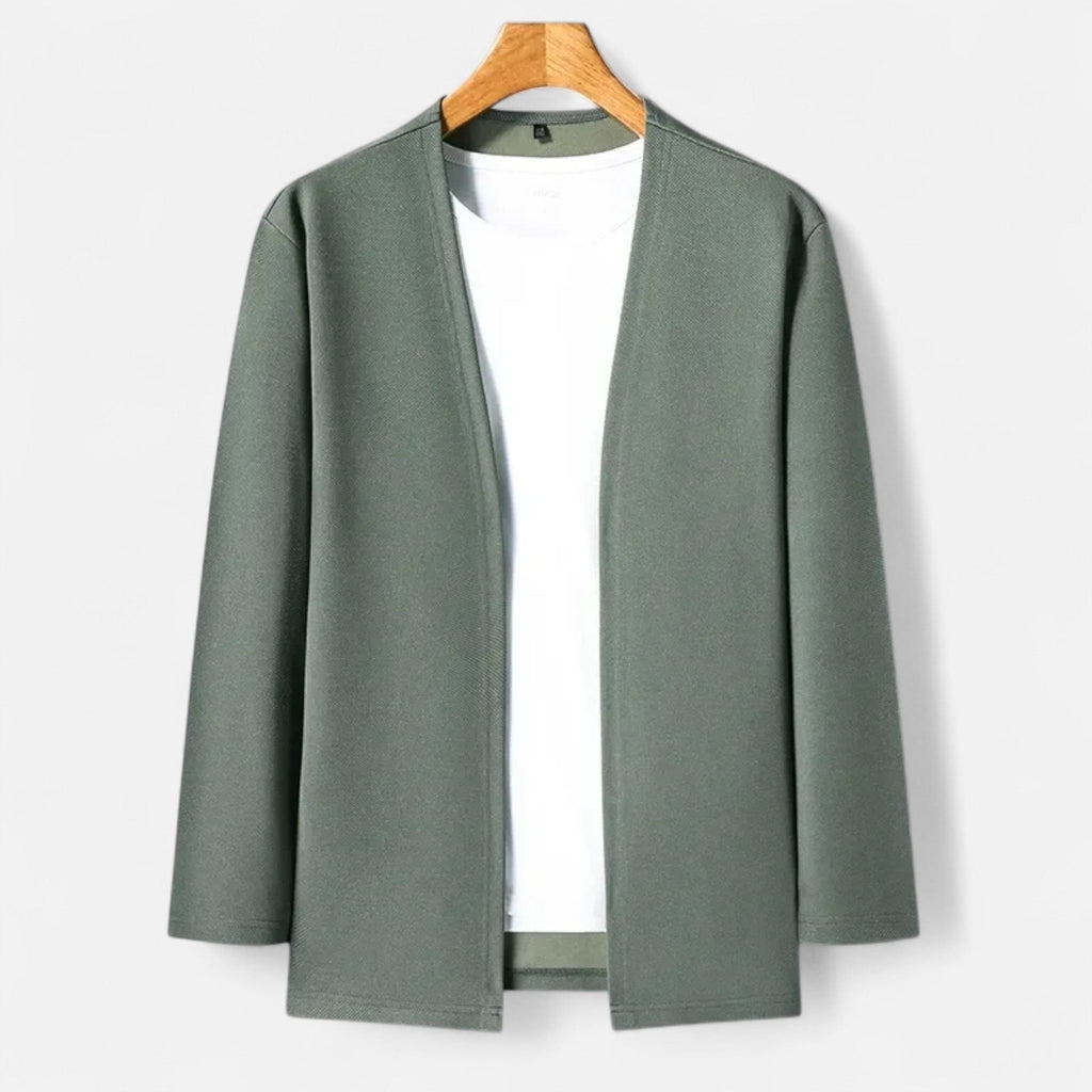 Vellison | Men’s Cardigan Cloak – Refined Long-Sleeve Elegance