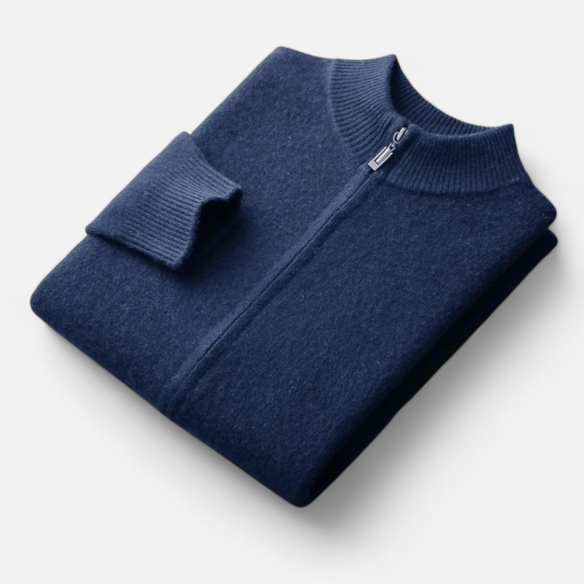 Vellison | Men’s Cardigan – Merino Wool Zippered Elegance
