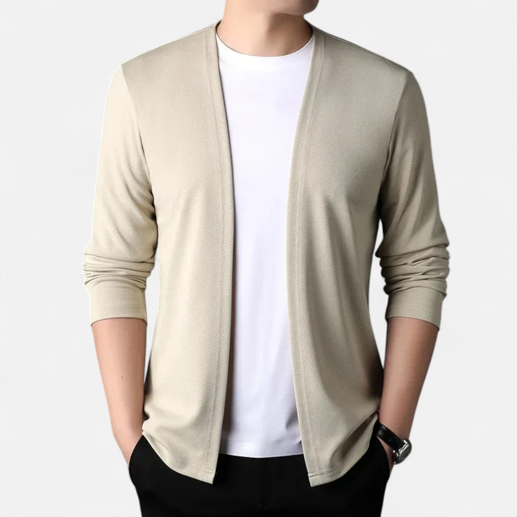 Vellison | Men’s Cardigan Cloak – Refined Long-Sleeve Elegance