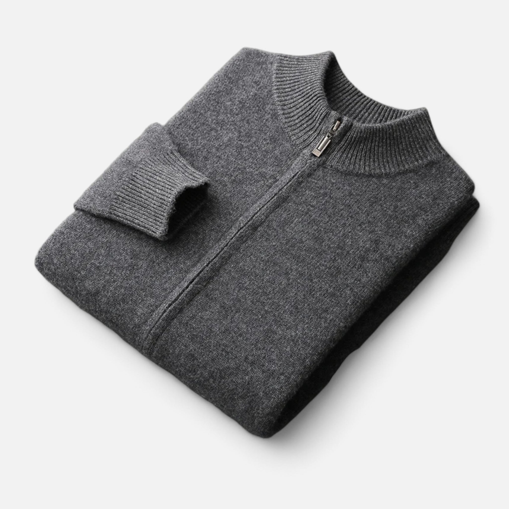 Vellison | Men’s Cardigan – Merino Wool Zippered Elegance
