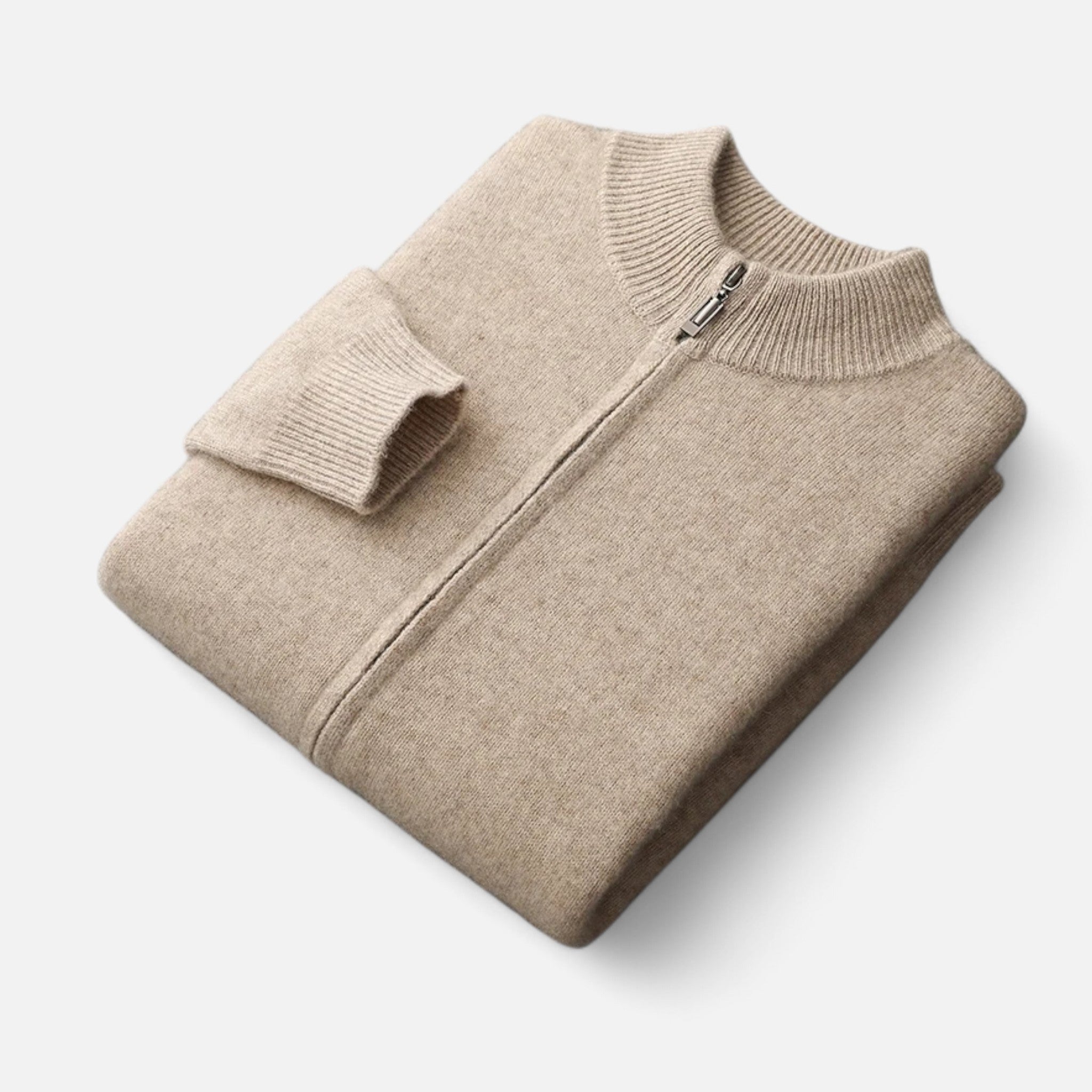 Vellison | Men’s Cardigan – Merino Wool Zippered Elegance