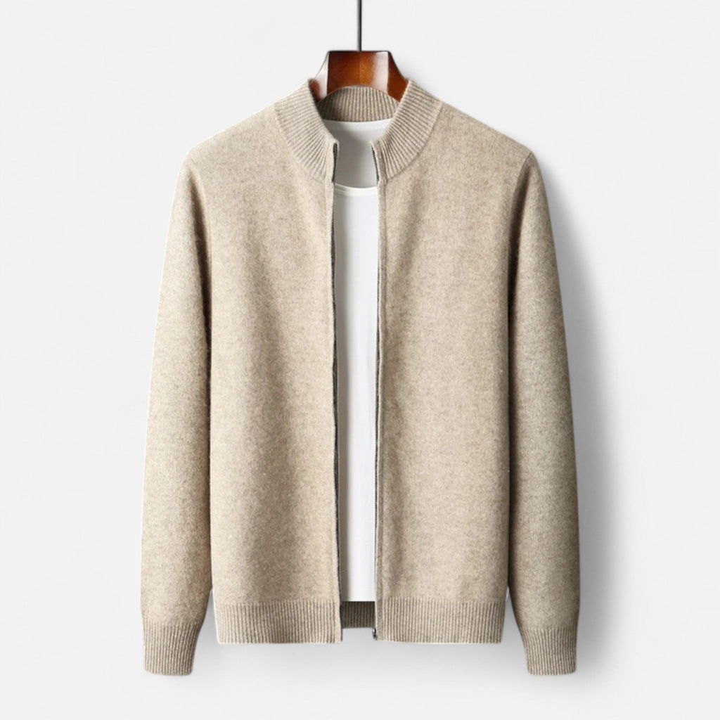 Vellison | Men’s Cardigan – Merino Wool Zippered Elegance