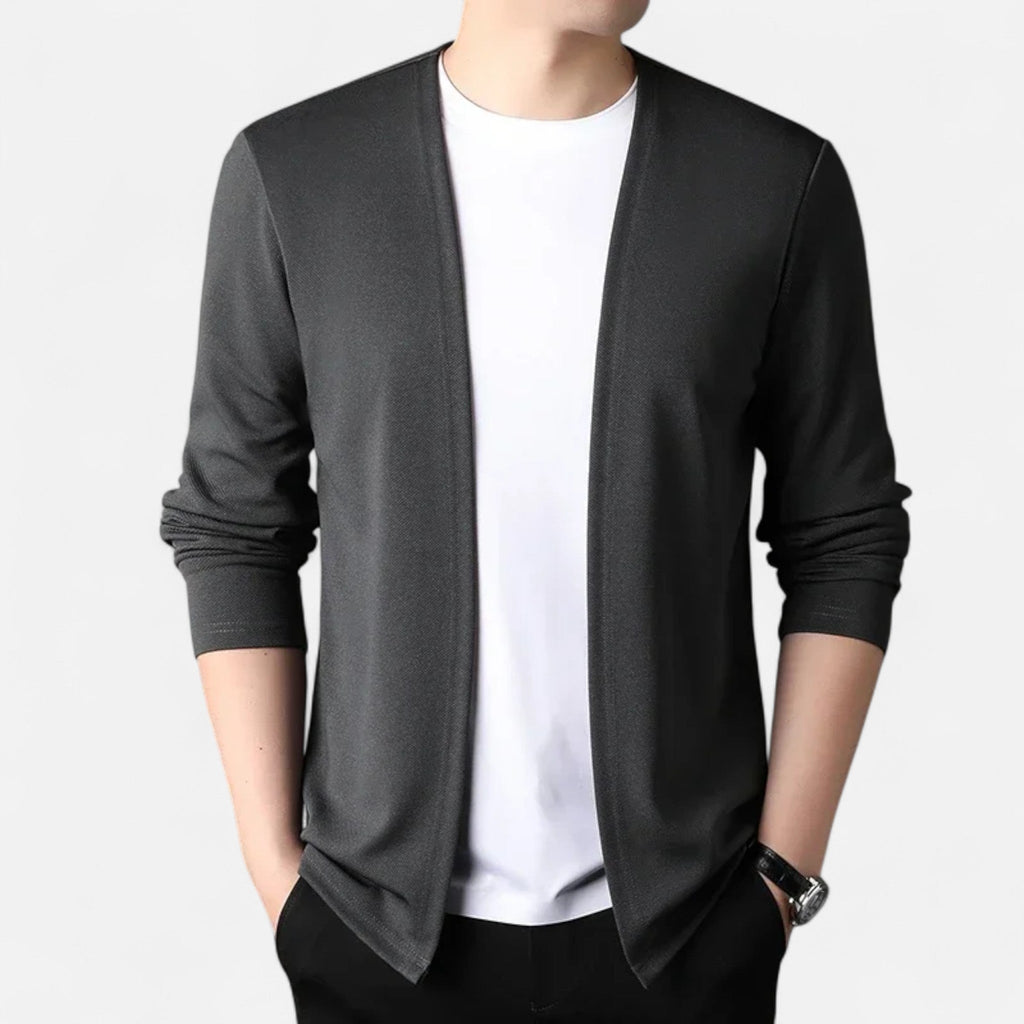 Vellison | Men’s Cardigan Cloak – Refined Long-Sleeve Elegance