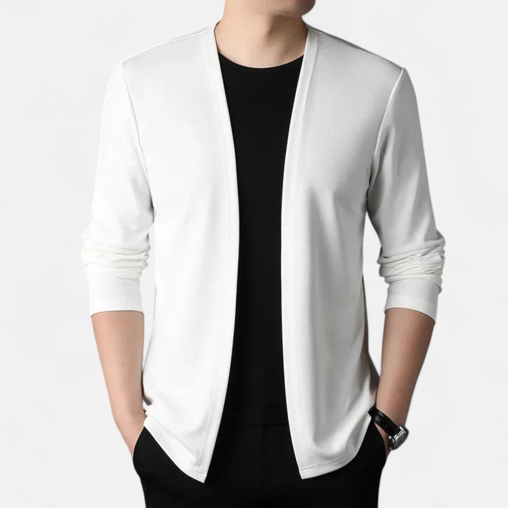 Vellison | Men’s Cardigan Cloak – Refined Long-Sleeve Elegance